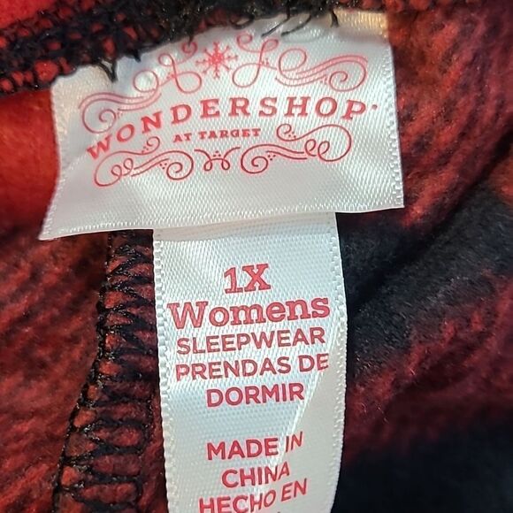 Wondershop Red & Black Buffalo Check Flannel Pajama Bottoms, Size-Various,NWOT - Picture 5 of 6